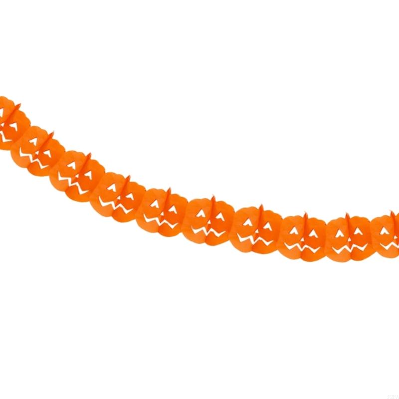 Halloween Themed Paper Chain Garlands Pumpkins/Spiders Shaped Party Decoration