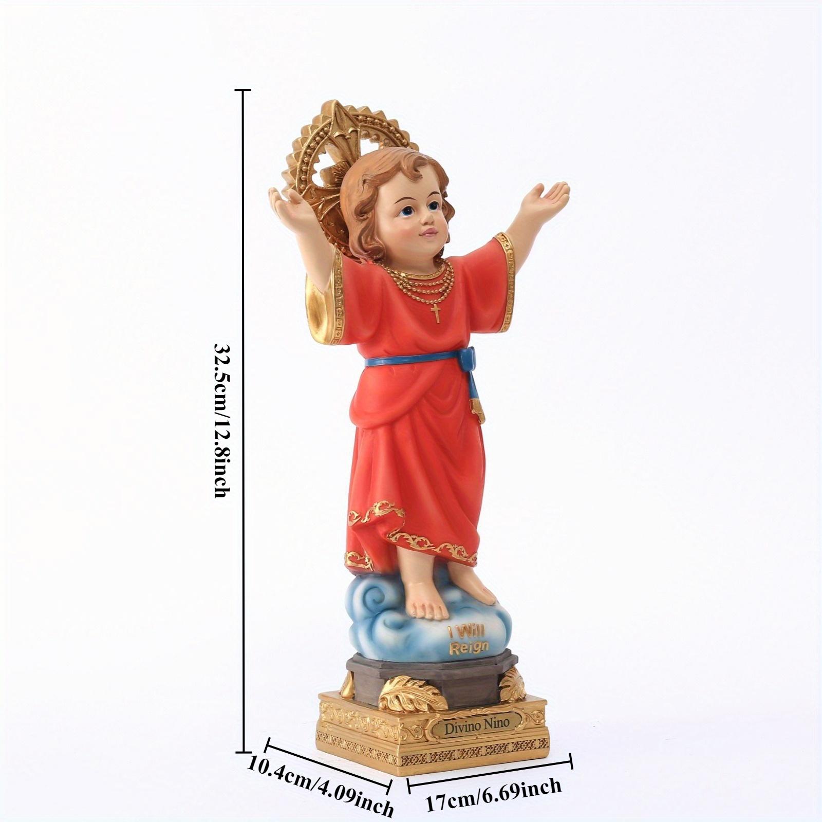 

1 шт. 32,5 см статуя из смолы Divino Nino Иисус статуэтка религиозное украшение 8 футов высотой смола Божественный ребенок младенец Иисус статуэтка скульптура