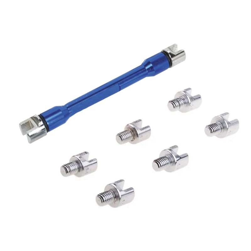 QM-Spoke Wrench Motorcycle Motorbike Spoke Wrench 5.4-6.8Mm Buckled Wheel Fit 8 Sizes Of Spoke Nipples