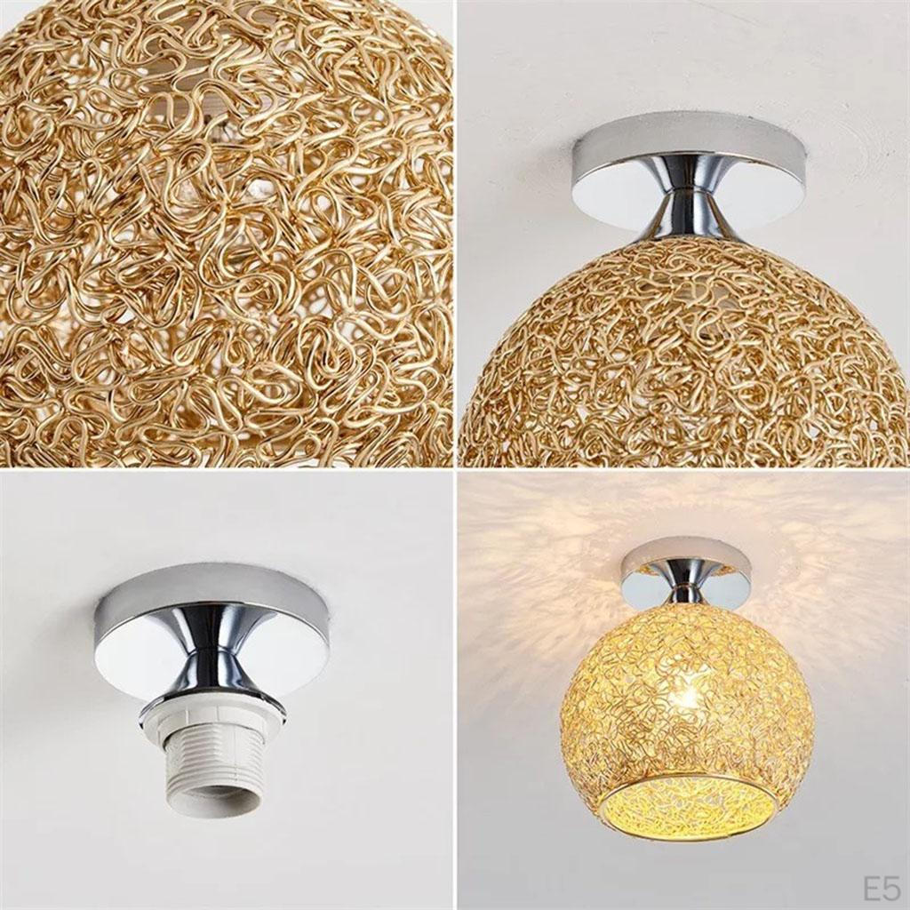 Ceiling Lamp Aluminum Shade with E27 Base Indoor Decorative Lighting for Hallway Cafe Bar Hall