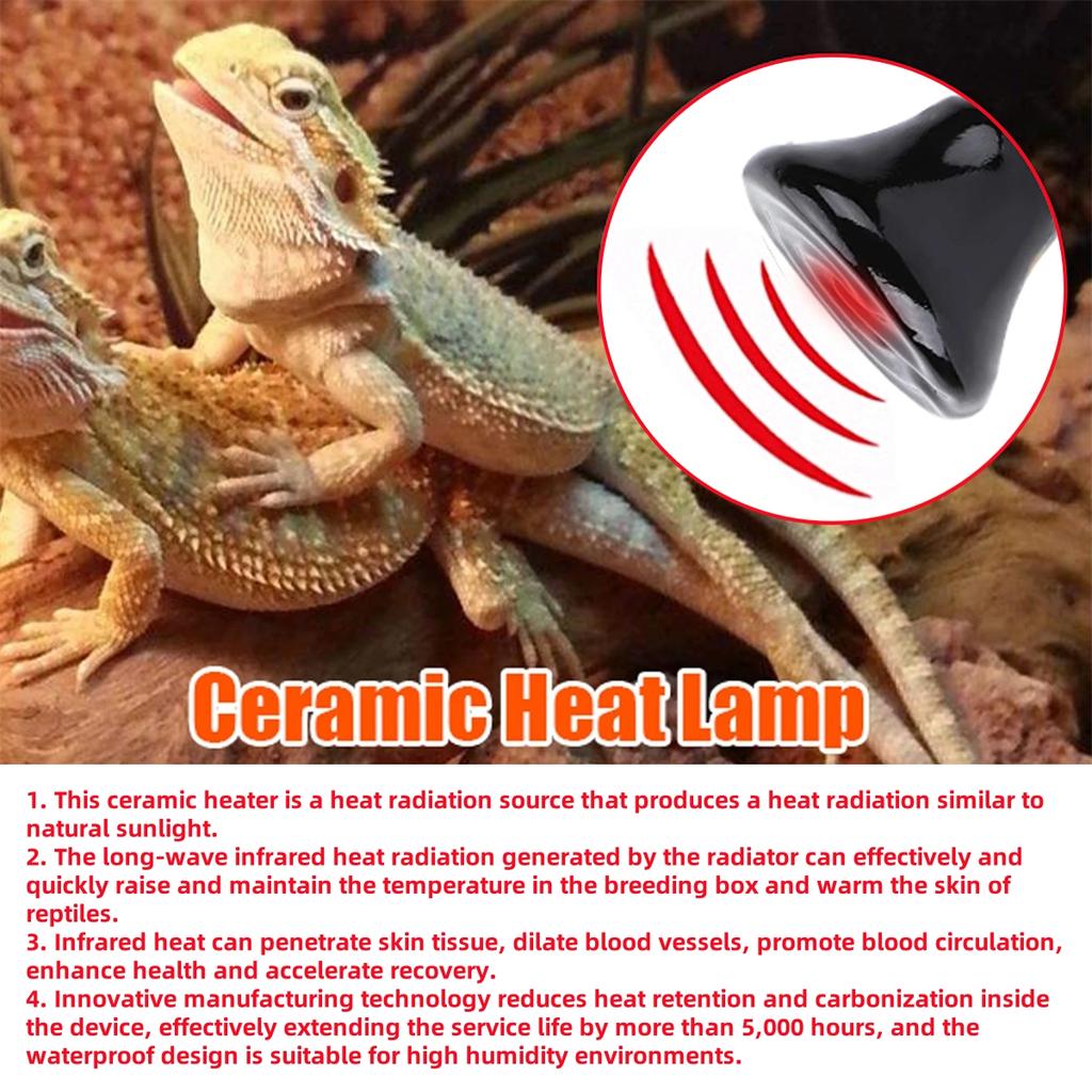 1Pc Mini Conical Reptile Ceramic Heating Lamp 220-240V Infrared Snake Lizard Turtle Shell Heat Emitter Light Bulb 25/50/75/100W