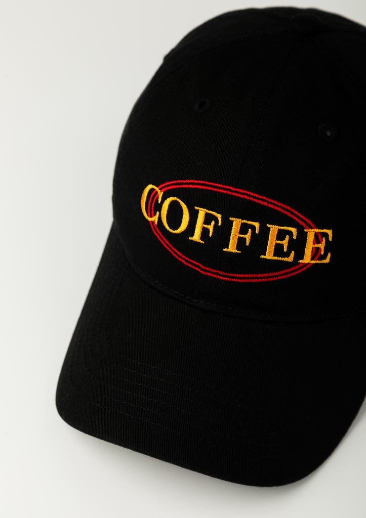 Moningkeopileonkeulleob Coffee Round Logo Ball Cap Black
