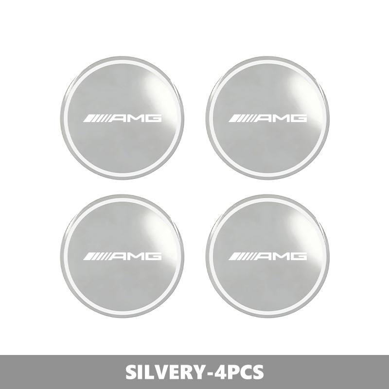 

4pcs Car Wheel Center Hub Cap Badge Logo Sticker Auto Decorative Accessories For AMG Mercedes Benz Exclusive C200 C260 C300 W202
