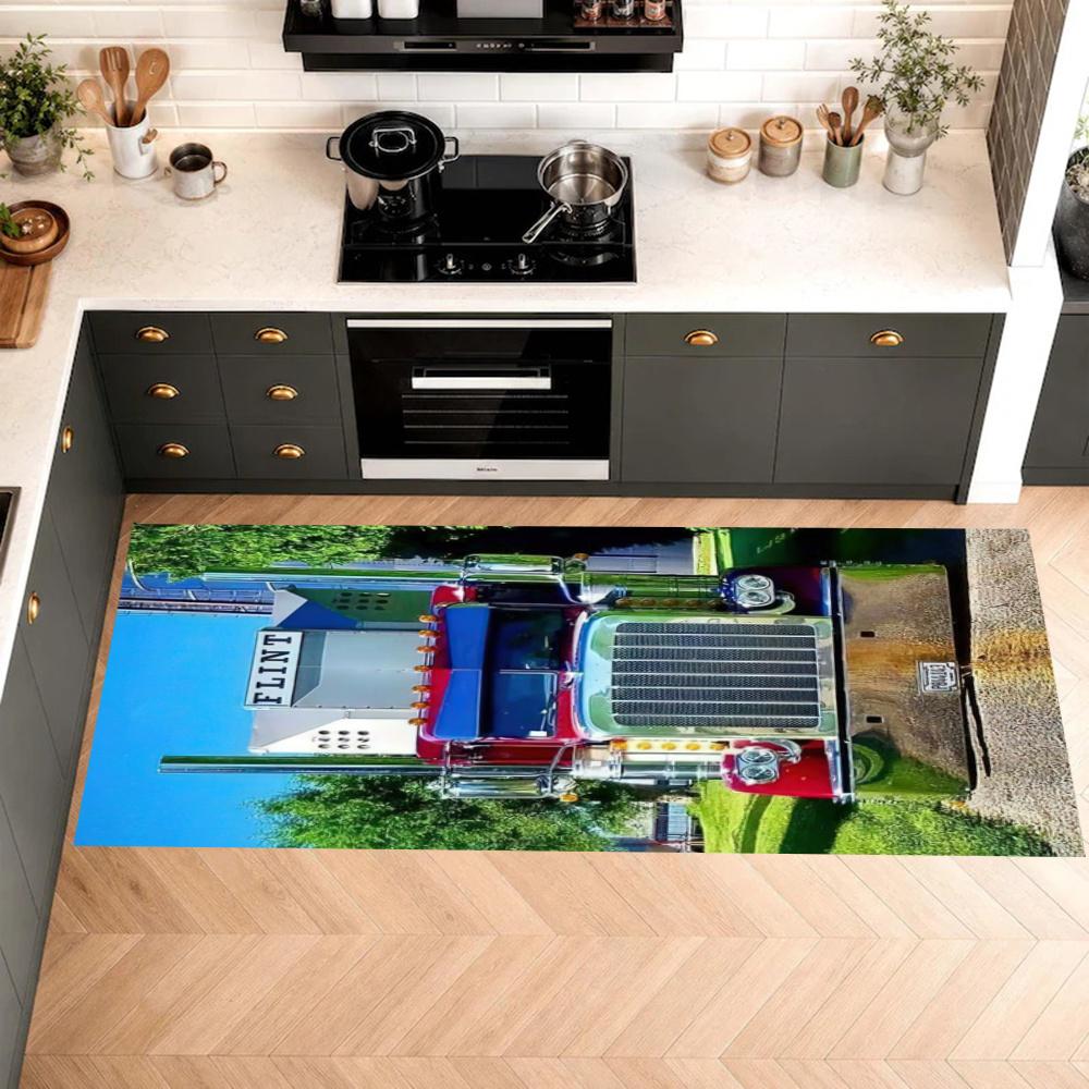 Kw Heavy Trucks Kitchen Mats Durable Bathroom Pads Comfortable Rugs Carpets For Kitchen Home Office Sink Laundry Room Bathroom Decor