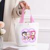 Canvas Bag Kpop Peripheral Cute Portable Cartoon Canvas Bag Student Leisure Shoulder Bag Shopping Bag