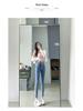 Women's High-Waisted Denim Skinny Pants, Winter Style – Elastic, Slim-Fit, Tummy-Control, Hip-Lifting, Nine-Point Length.
