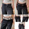 Simple Waist Belt for Male Female Casual Pin Buckles Belt with Double Row Wide Belt for Jeans Pants Street Wear Accessory