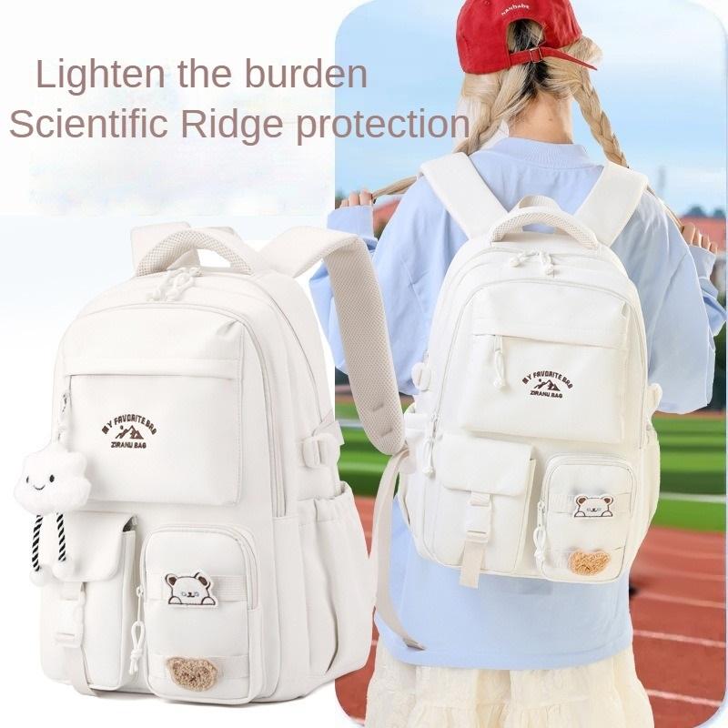 Einfacher Rucksack im koreanischen Stil für Herren und Damen, lässig, für Schülerinnen und Schüler