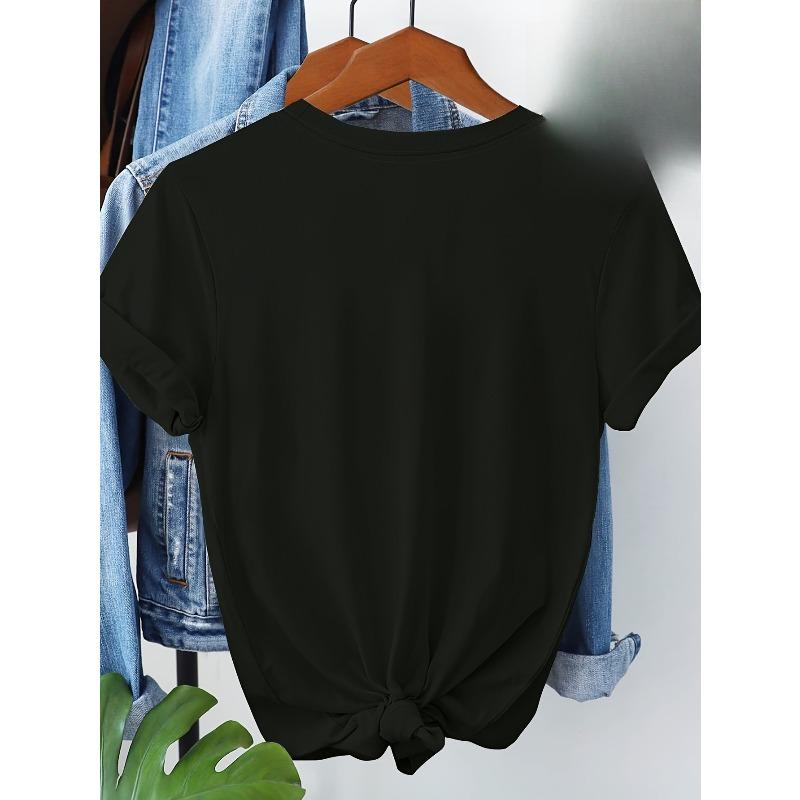 T-shirt a maniche corte intera taglia europea con stampa di tarassaco