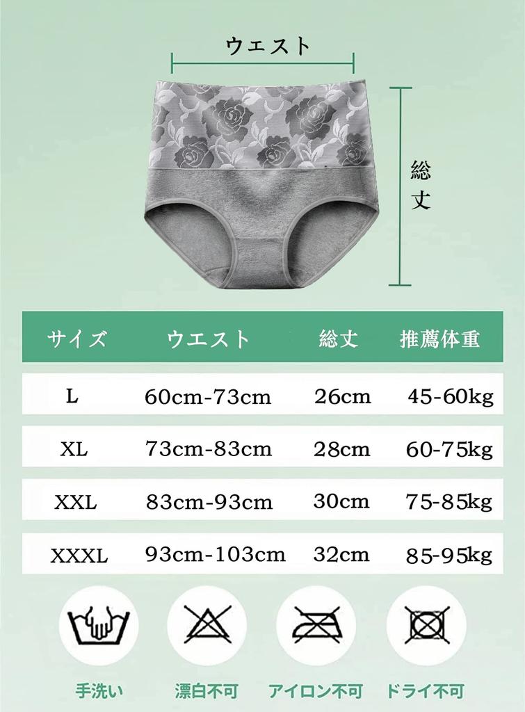 Raefill Plus Set of XXL Women's High-Waisted Shorts, 100% Cotton, Underwear, Size, 6,