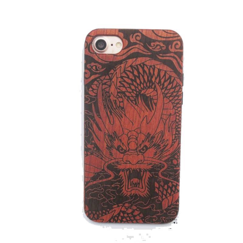 

For Iphone 6s And 5s Wooden Case With Nature Designs For Daily Use Dragon-6s