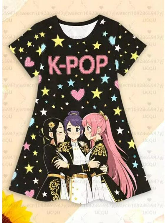 Custom Anime-Themed Girls' Skirts & Dresses from Your Image