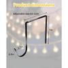 5PCS Adjustable Cinder Block Wall Hangers, 6-11" Outdoor String Light Hooks, Metal Concrete Brick Clips, Wreath Hangers No Drill