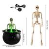 Halloween Decorations Witches Cauldron on Tripod for Yard Decorations Decorative Statues with String Light for Outdoor Indoor