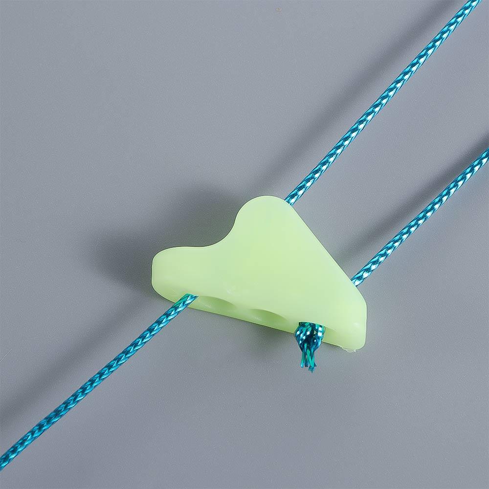 Fluorescent Luminous Wind Rope Buckle Tent Accessories Pull Rope Buckle Triangle Adjustment Buckle