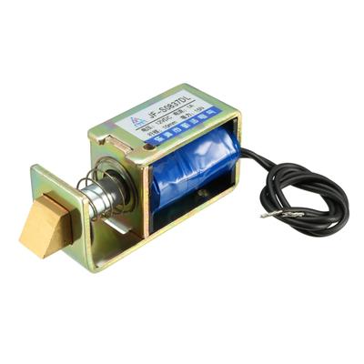 DC 6V 12V 24V 1A 1 ק"ג סולנואיד אלקטרומגנט מסוג דחיפה משיכה, אלקטרומגנט סולנואיד לתנועה ליניארית מסוג מסגרת