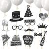 36pcs Cartoon Birthday Photography Props Paper Dress Up Costume Mask  Holiday Ball Decor