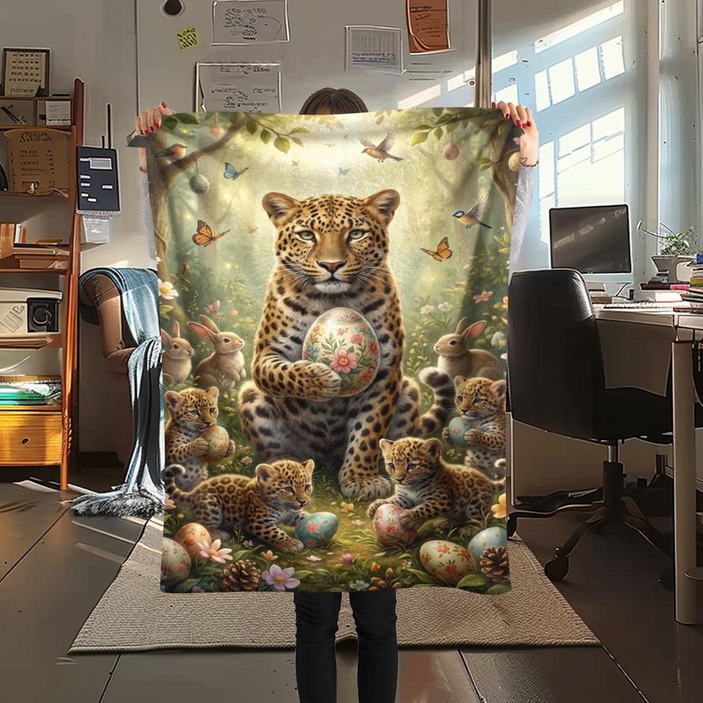 

1PC Cute and heartwarming Print FlAannel Blanket, High quality Comfortable for All Seasons, Home Decor, Warmth and Comfort 80cm x 120cm