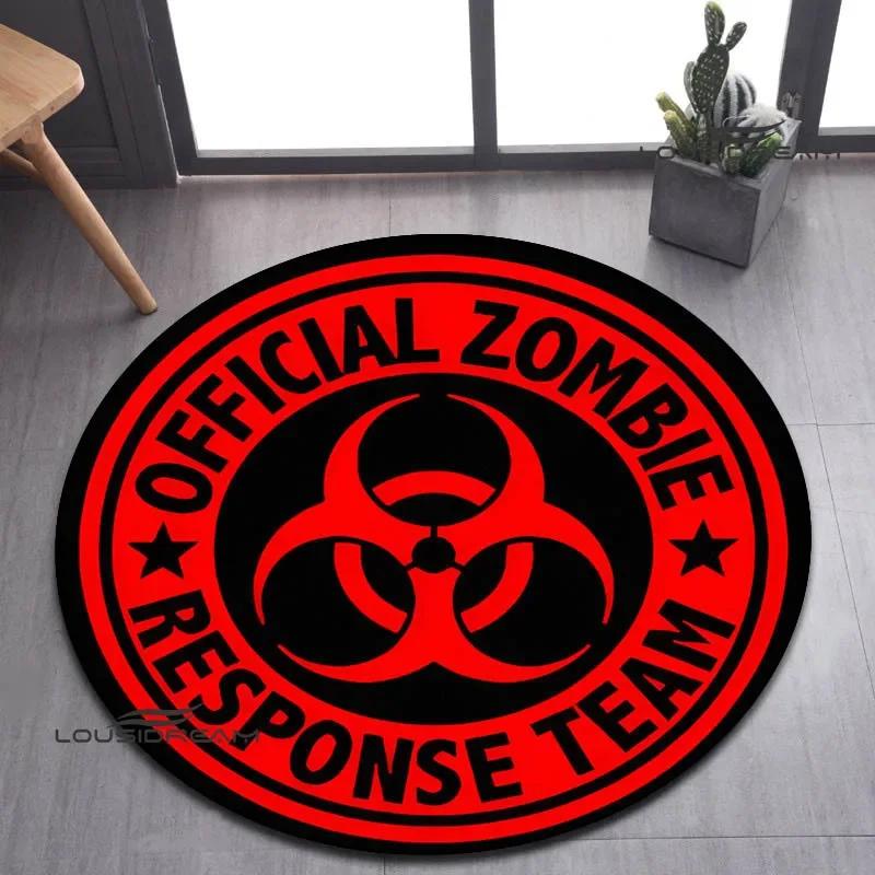 R-Resident Evil Umbrella Printed Round Carpet Living Room Bedroom Beautiful Carpet Non -slip Door Pad Floor Mats Birthday Gift