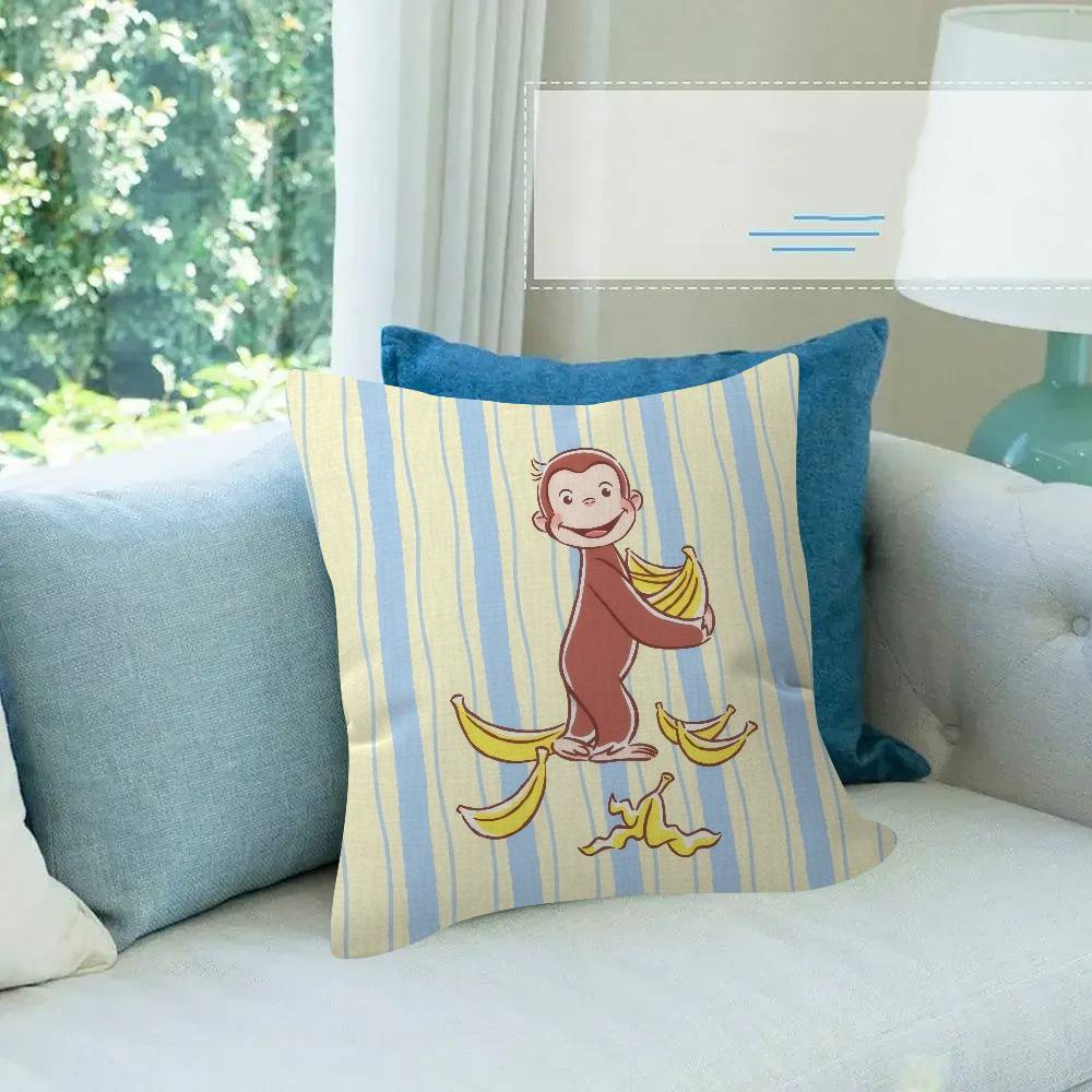 Movie Monkey Curious Cute George Cushion Cover Decorative Pillow Sofa Home Decor Case Pillow Cases