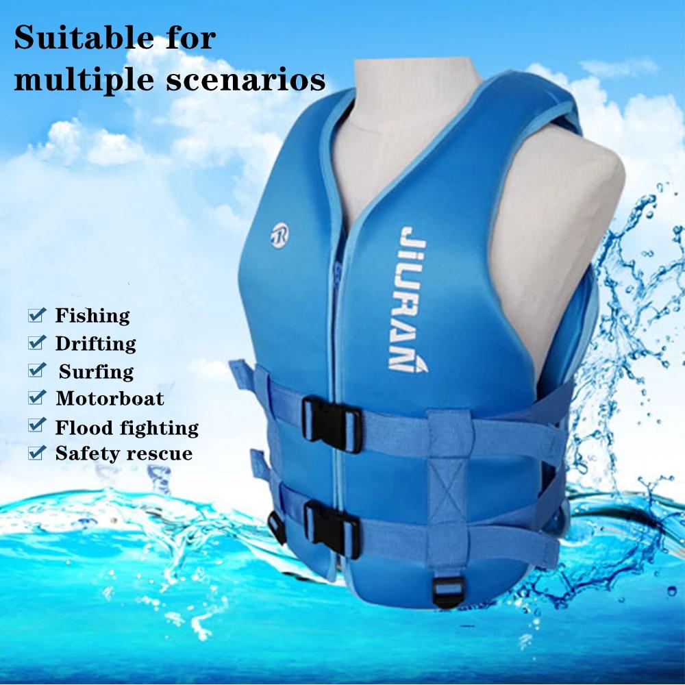 Giubbotto di salvataggio in neoprene per adulti e bambini, nuovo giubbotto di galleggiamento per sport acquatici, giubbotto di salvataggio, nuoto, canottaggio, sci, giubbotto da guida, drifting