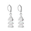 Three Blue Triangular Earrings Womens Long Pendant Earrings Creative Temperament Accessories