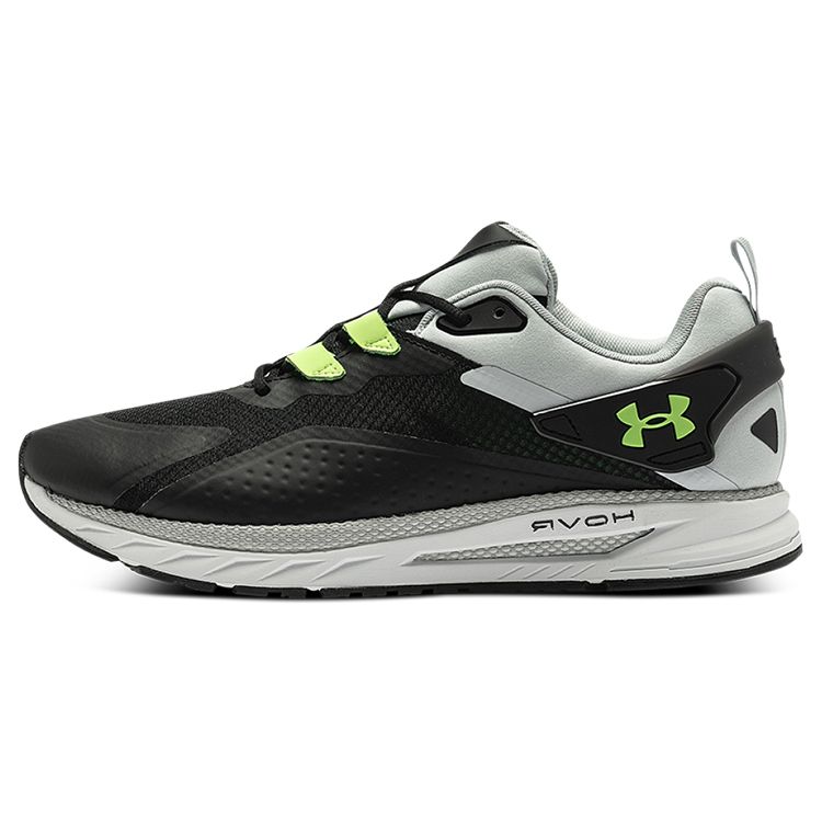 Under Armour HOVR Flux Mvmnt Men s Running Shoes Black Gray High Vis Yellow 3025354-002 44