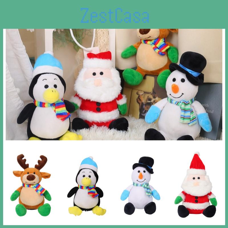 Christmas Santa Claus Plush Toy Cute Reindeer Stuffed Animal Holiday Gift 21cm