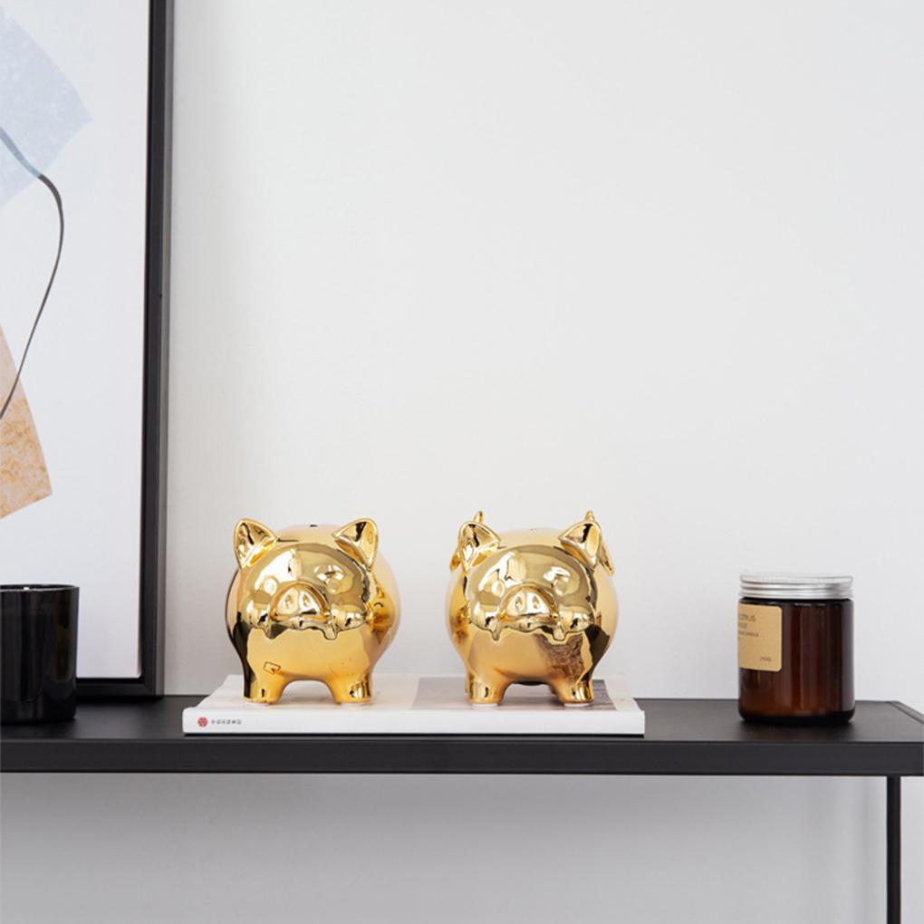 Salvadanaio Porcellana Oro Maialino Carino Salvadanaio Monete Arredamento Creativo per la Casa Decorazione Maialino Portafortuna Salvadanaio Decorazione per la Casa