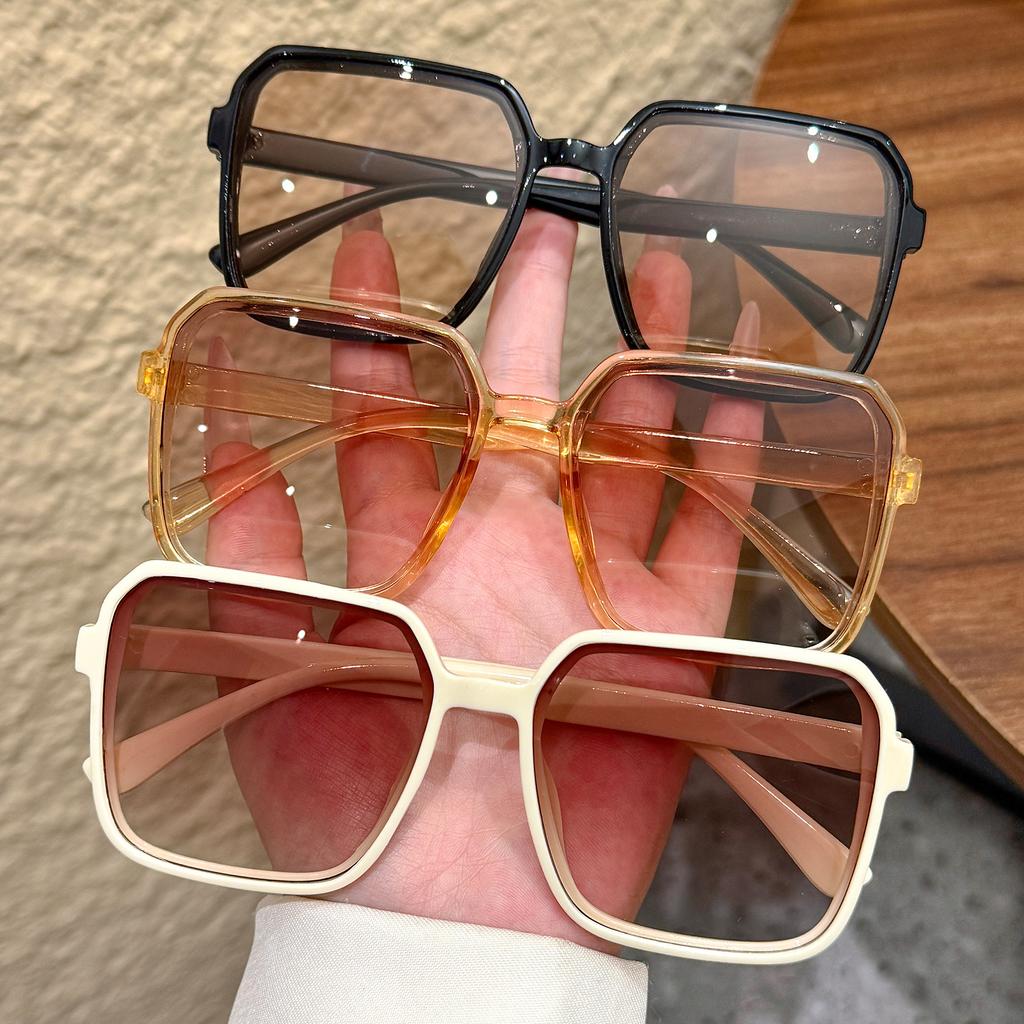 3Pcs European and American Square Frame Classic Color Scheme Retro Trendy Simple Everyday Versatile Accessories Fashion Glasses