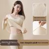 Women's Cashmere Silk Lace Seamless Thermal Set with Chest Pads: Slimming Base Layer for Autumn/Winter