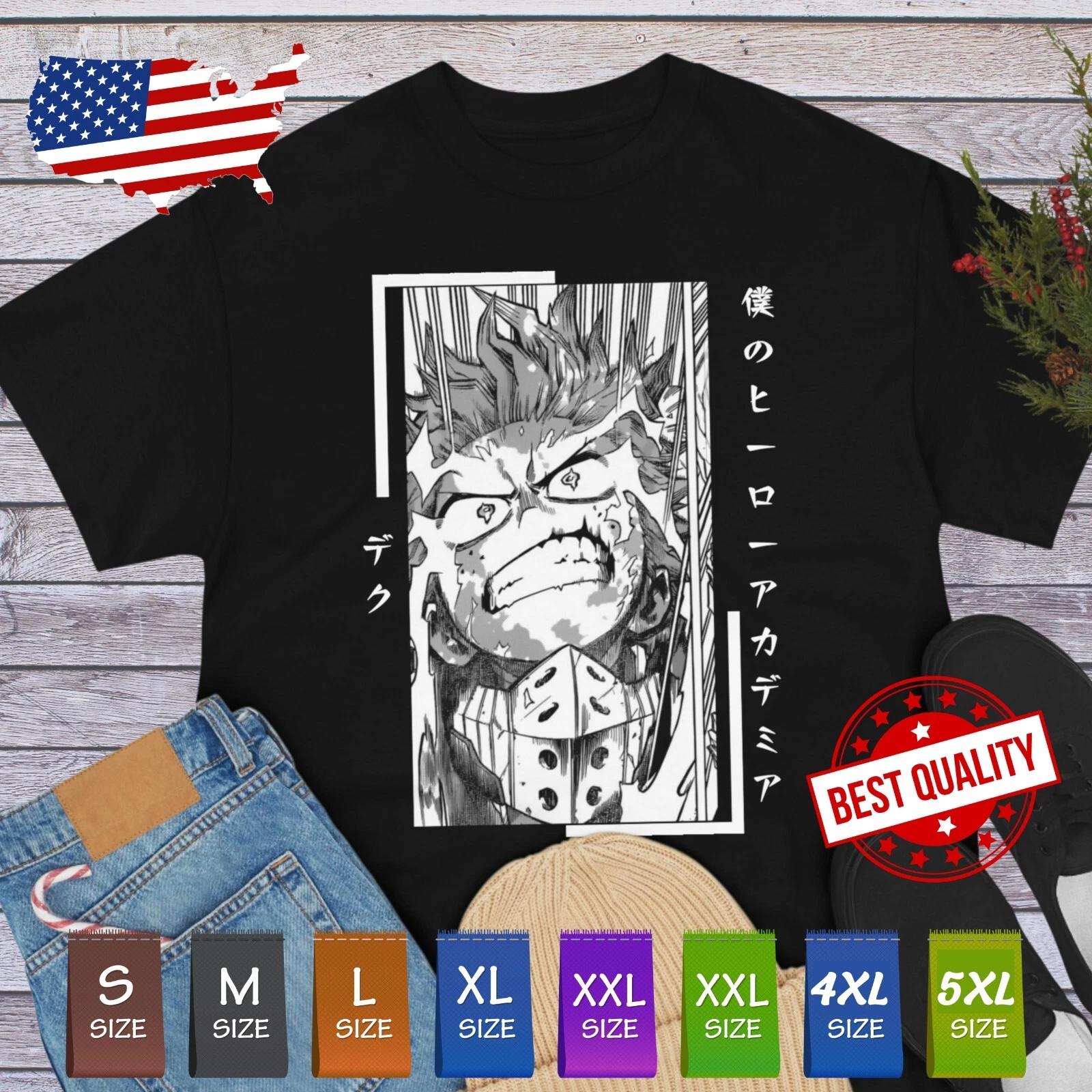 

Deku Midoriya T shirt from My Hero Academia, Japanese Manga for Anime Lovers Tee S