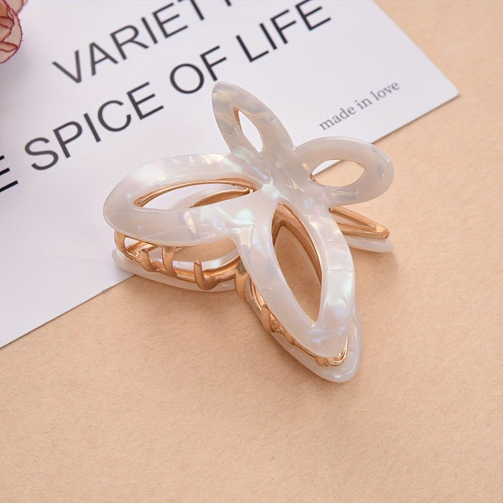 A Stylish And High End Hollow Butterfly Hair Clip Made of Acetate, Perfect for Various Hairstyles, Ideal As a Valentine'S Gift for Your Girlfriend.