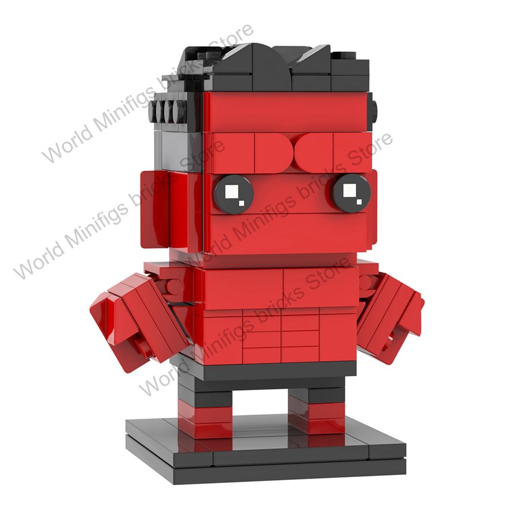 MOOXI MOC Invincibly Brickheadz Mark Omni-Man Anime Movie Figures Compatible Building Blocks Gift Toys For Children Adult Bricks