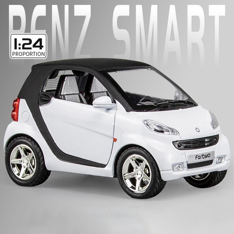 1/24 Slitina Auto Smart Fortwo Kovový Die Cast Hračka Simulační Model Auta Vozidla Sběratelská Ozdoba Dětská Auta Hračky Vánoční Dárky