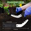 Household Stainless Steel Patio Weed Knife L-Shaped Sharp Serrated Tip Clears Crevice Weeds Suitable for Backyard Farm Weeding