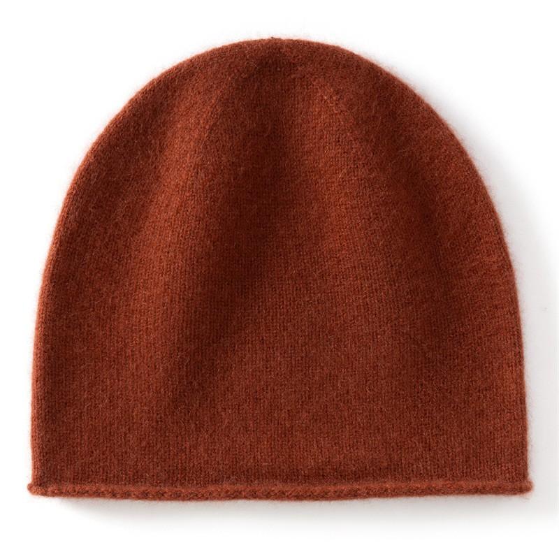 100% Pure Cashmere Knit Beanie Hat Kids Winter Warm Unisex Soft Simple Style