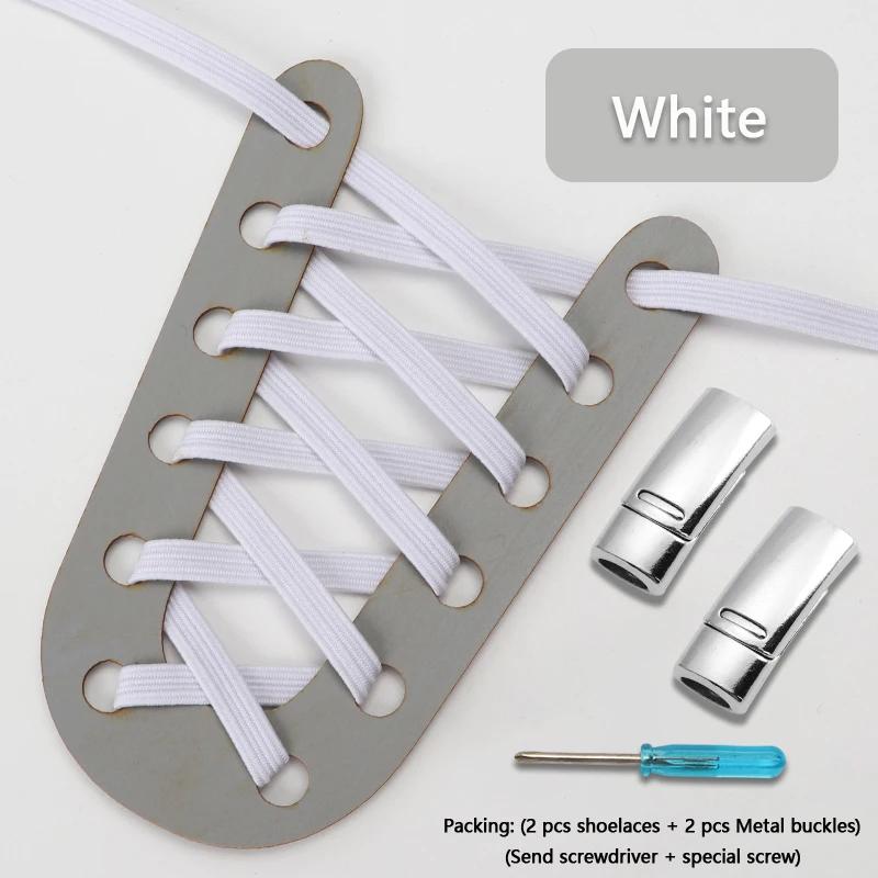 Colorful Elastic Laces Sneakers Magnetic Lock Shoe laces without ties Kids Adult Tennis No Tie Shoelaces for Shoes Accessories