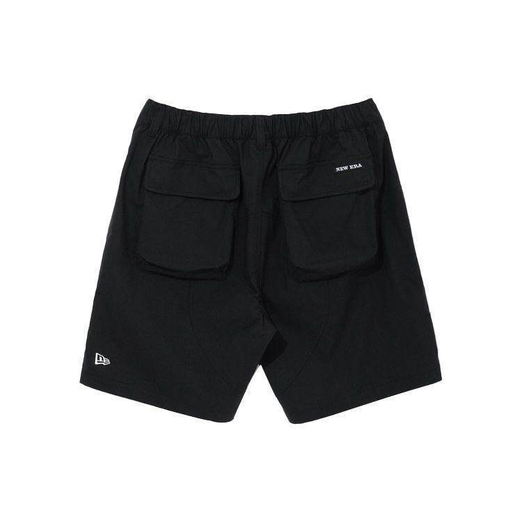 New Era SS22 Solid Color Waist Tie Casual Shorts Men Shorts Black 13086486