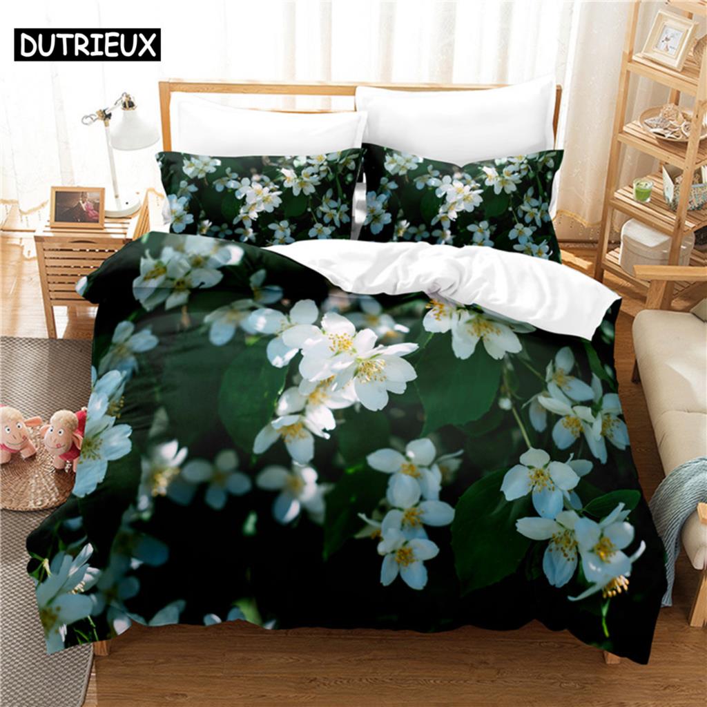 Gardenia Bedding Set Duvet Cover Set 3d Bedding Digital Printing Bed Linen Queen Size Bedding Set Fashion Design