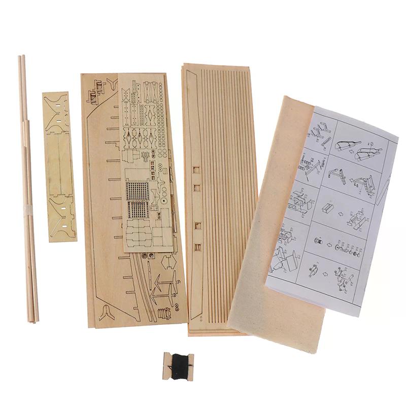 Model DIY Sailing Ship Assembly Model Classical Wooden Boat Decoration Wood DIY Craft Kit Hobby Home Office Decor Gift For