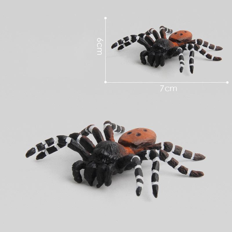 10cm Large Fake Spider Simulation Animal Model Tarantula Black Spider Fun Halloween Prank Horror Props Children Novelty Toy OneSize