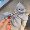 Hairpin Elegant Satin Hair Bow Clips Elastic Sturdy Fixing Women Stylish Gentle Hair Accessory for Delicate Hairstyles