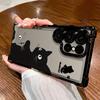 Cute Black Cat Pattern Phone Case Suitable for Galaxy S25 Ultra For Xiaomi 14 Pro For Redmi Note 13 For POCO X6 PRO Anti Drop