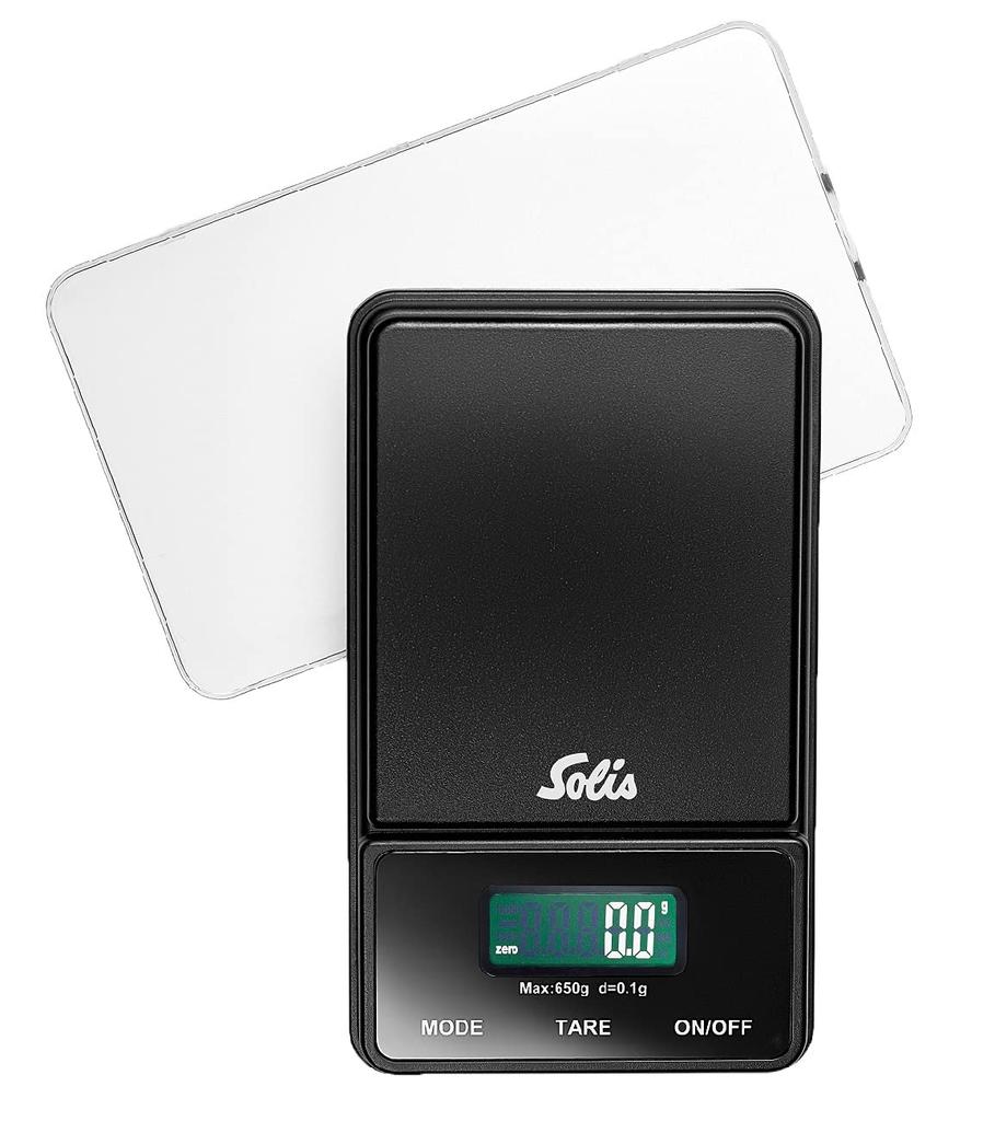 Solis Digital Pocket Scale, Compact Barista Accessory, 7.6x12.3x2.0cm (SK1030), Black