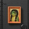 Hair Style Frog Magnet Abstract Refrigerator Magnet, Framed Hairstyle Fridge Animal Frame Home Kitchen Office Decoration Party Favors Magnetic