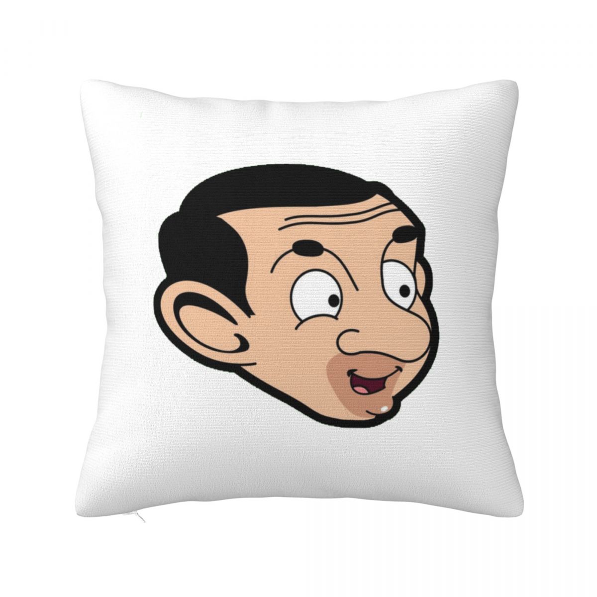 

Mr. Bean Cartoon Square Pillowcase Cushion Cover Pillow Case Throw Pillow Cover for Home Sofa Living Room 24x24Inch