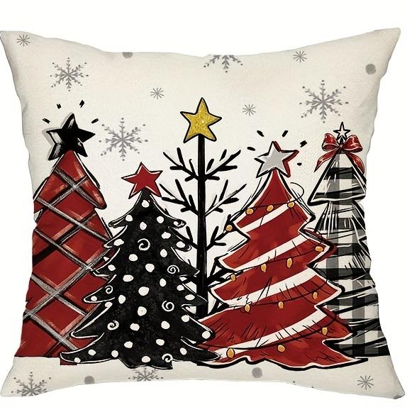 Christmas Pillow Covers - Tree/Snowman/Reindeer | Polyester |Patio/Sofa Decor
