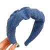 Woolen Pleated Wide Headband - Fluffy Knit Hair Tie for Makeup & Face Wash