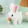 1Pcs Electronic Plush Bunny Toy Interactive Simulated Rabbit Doll Non-Toxic Soft Material for Kids Easter Birthday Party Favor